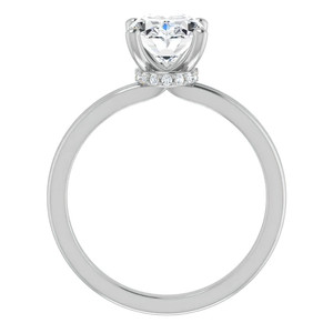 Bague solitaire SHREYA DIAM en moissanite taille ovale, argent 925 plaqué or, sertissage à griffes, classique, pour fiançailles, bijoux pour femme - Product Image 2