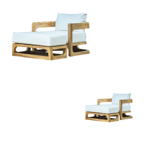 Chaise de patio extérieure Premium Pool Furniture Classic Lounge Wood Beach Sunbed With Factory Price - Product Image 2