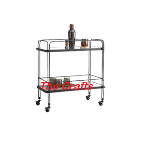 Metal And Marble Color Serving Food Trolley With Premium Quality Hotelware Serving Drinks Snacks Trolley For Sale - Product Image 4