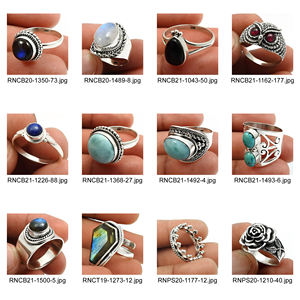 Pierre précieuse de Labradorite brute en argent sterling 925 Bague Boho de style classique Bijoux faits à la main Prix d'usine direct Fournisseurs de gros - Product Image 6