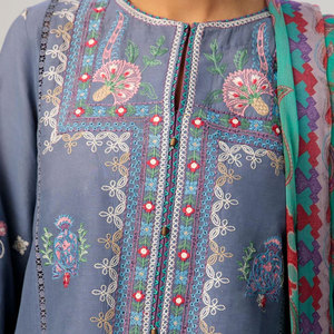 Shalwar Kamiz ปักสนามหญ้า Shalwar Kamiz,ออกแบบใหม่2023 100% คอลเลกชันทางหลวงสนามหญ้าบริสุทธิ์ - Product Image 6