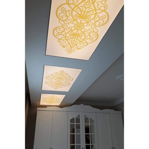 Sistema de techo elástico de diseño moderno Acabado de vinilo elástico impermeable Opciones de color Aplicación interior de diferentes tamaños - Product Image 6