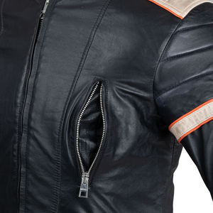 Fabricante de Chaquetas de Cuero con Corte Automatizado al por Mayor, Chaqueta de Cuero para Motociclistas para Hombre, Chaquetas de Diseño OEM para Motociclistas Nuevas - Product Image 5