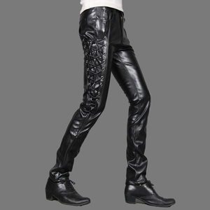 2024 <b>Men's</b> High Quality Soft Genuine Leather Pants Hot Sale OEM ODM Custom Service Soft Leather Joggers for Adults - Product Image 3