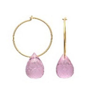 Boucles d'oreilles rose Hydro en argent Sterling 925 en forme de poire, nouvel arrivage - Product Image 1