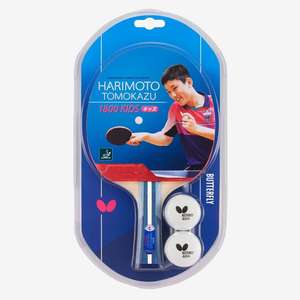 Raquette de tennis de table Tomokazu Harimoto 1800 pour enfants, caoutchouc 16960, pré-assemblée, 5 couches, poignée évasée, prête à jouer - Product Image 2