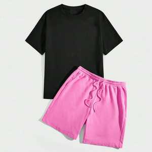 Ensemble Short et T-shirt Léger et Respirant pour Homme Ensemble Short à Manches Courtes Imprimé Tendance - Product Image 3