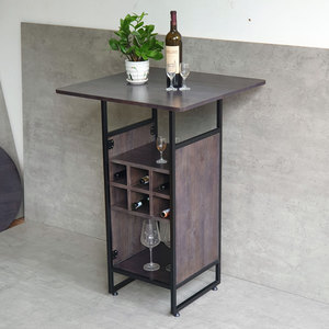 70x70x105cm Modern Luxury Square <b>Bar</b> <b>Table</b> with Wine Rack Rubberwood for Home Mall <b>Kitchen</b> Hotel-Contemporary BB016 Design - Product Image 2