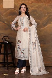 Heavy Digital Silk Embroidery Multi Color Quick Dry Casual All Seasons Silk Dupatta Set <b>Kurtis</b> for Wholesale - Product Image 5