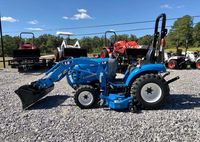 Nouveau design, tracteur compact LS de haute qualité 25 CV avec chargeur frontal et pelle arrière, bleu, 4x4, moteur diesel, boîte de vitesses utilitaire agricole