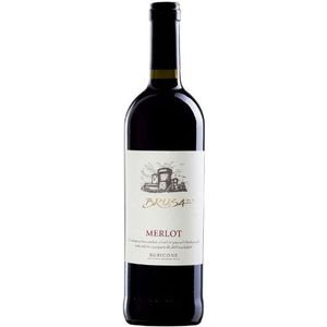 Velvety Smooth Brusa Merlot IGT Red <b>Wine</b> 750ml-6 Bottles Per Box - Product Image 1