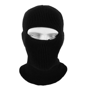 Bonnets complets tricotés chapeau de cagoule d'hiver en plein air hommes femmes Sport cyclisme casquette de ski noir chaud résistant au froid masques en peluche - Product Image 2