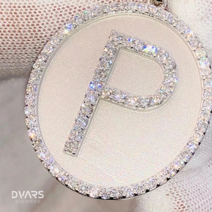 Colgante con Letra Inicial P, Moissanita VVS, Plata de Ley, Chapado en Oro de 18K, Estilo Hip Hop, Lujoso y Brillante para Hombre - Product Image 4