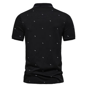 Polo de golf d'été à manches courtes pour les loisirs Logo personnalisé Coutures colorées Chemises polo grande taille pour hommes - Product Image 6