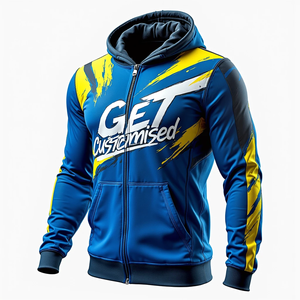 Sudadera con Capucha Extra Grande de Estilo Urbano para Hombre, Personalizable, Mezcla de Algodón, Duradera, Informal, Lisa, Teñida, para Invierno - Product Image 4