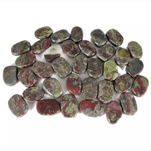 หินแท็บเลตธรรมชาติหินแจสเปอร์เลือดรูปมังกรฝ่ามือแบนทรงแบนทรงรีหินคริสตัลบำบัด - Product Image 2