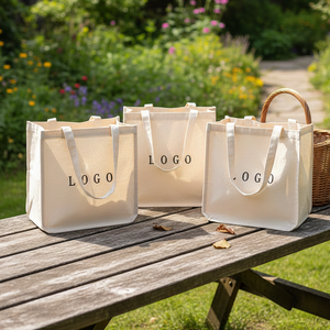 Eco-Friendly Recycle Organic 100% Plain Cotton Shopping <b>Bag</b> Reusable Cotton Canvas <b>Tote</b> <b>Bags</b> With Custom Printed Logo - Product Image 1