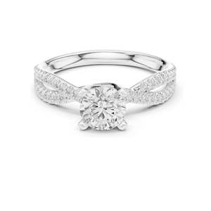 1.07 CT Round Brilliant Lab Diamond <b>Ring</b> for Women VVS-VS EF Clarity 18KT, 14KT, 10KT Gold & 925 Silver Moissanite - Product Image 1