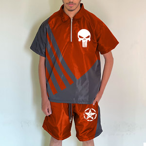 Ensemble 2 pièces d'été pour hommes T-shirt à manches courtes imprimé personnalisé sport décontracté séchage rapide respirant 180 grammes ensembles 2 pièces d'été pour hommes - Product Image 1