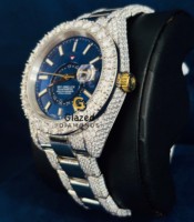 Reloj de Lujo para Hombre con Diamantes Moissanite de Corte Brillante, Esfera de Cristal Analógica, Acero Inoxidable, Estilo Hip Hop, VVs Mejorados