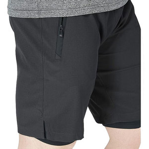 Ropa de hombre de alta calidad Pantalones cortos de doble capa en color sólido Pantalones cortos para correr de doble capa para hombre de mejor rendimiento - Product Image 3