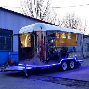 Remolque de Comida de 400x200cm con Servicio de Dulces y Papas Fritas, Estructura de Aluminio y Fibra de Vidrio para Venta Ambulante en Exteriores - Product Image 4