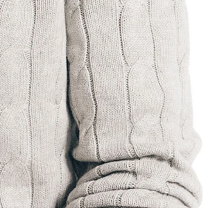 เสื้อสเวตเตอร์ถักแขนยาวผ้าฝ้ายระบายอากาศดีลำลองเสื้อกันหนาวคริกเก็ตคอ100% - Product Image 4