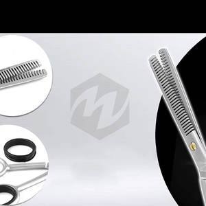 Tijeras de Entresacar Cabello de la Mejor Calidad, 32 Dientes, Acabado Mate, con Reposadactos Ajustable para un Entresacado Preciso en Salones de Belleza - Product Image 4