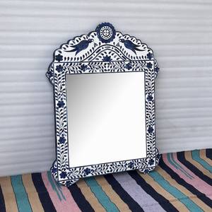 Espejo de Pared Moderno Hecho a Mano con Incrustaciones de Hueso Ecológicas, Marco Personalizable con Trabajo de Incrustación Detallado, Decorativo para Interiores Residenciales - Product Image 4