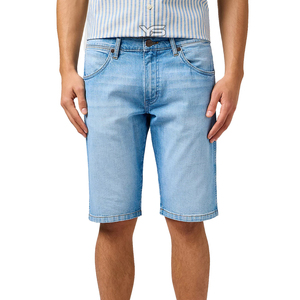 <b>High</b>-<b>Waist</b> Demin Short Breathable Denim Streetwear <b>with</b> Button Decoration Casual Style for Summer - Product Image 3