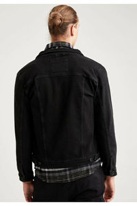 Vestes en jean pour hommes, style vintage, ample, surdimensionnée, imprimées numériquement sur toute la surface et en noir, service OEM - Product Image 2