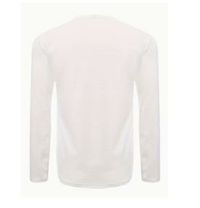 Hauts de musculation pour hommes à manches longues, col en V, blancs, légers, pour le fitness, la course et les sports - Product Image 2