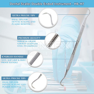 Escalador de alta calidad H6/H7 Herramienta dental de acero inoxidable para el cuidado de la higiene bucal de doble extremo - Product Image 2