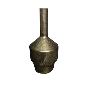 top trending Handmade Aluminum Gold Color Vases Greatest Quality Different Sizes <b>Artificial</b> <b>Flower</b> Pots At Good Price - Product Image 5