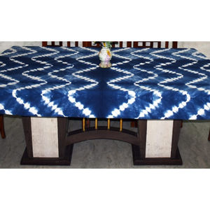 ผ้าคลุมโต๊ะผ้าชิโบริสีครามผ้าฝ้ายสีฟ้าย้อมย้อมผ้าคลุมโต๊ะทำมือสวยงาม - Product Image 3