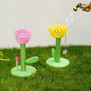 High Quality Eco-Friendly <b>Cat</b> Scratching Board Yellow and <b>Pink</b> Color <b>Cat</b> <b>Tree</b> Sisal Tulip for <b>Cats</b> to Climb - Product Image 3