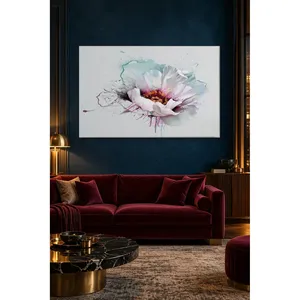 Impression sur toile Fida Ink Splash White Poppy - Product Image 5