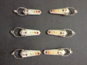 Pendentif Double pointe de pierres précieuses 100% authentiques pour cadeau d'affaires, collier de pierres précieuses du fabricant Direct de cristaux Amayra indiens - Product Image 4