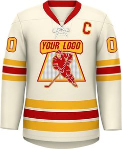 Hombres Hockey Jersey Pro calidad personalizada para hombre sublimado reversible camisetas de hockey sobre hielo - Product Image 6