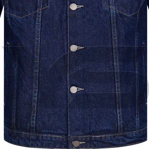 แจ็กเก็ตยีนส์ลำลองสำหรับผู้ชายพิมพ์ลายโลโก้แบบกำหนดเอง - Product Image 4