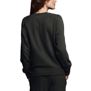 Vente directe d'usine Sweat-shirt pour femme en coton 100% uni Col rond Manches longues Polaire avec broderie de logo personnalisée - Product Image 2