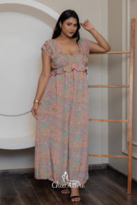 Nouveautés robe longue à fleurs personnalisée pour vêtements pour femmes robes à volants décontractées grande taille pour femmes élégantes et dame - Product Image 2