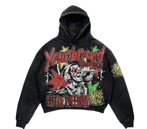 Wholesale <b>Men's</b> Casual Winter Hoodie with Custom Logo 100% Cotton 280g Long Sleeves Pocket Design Screen Printing - Product Image 1