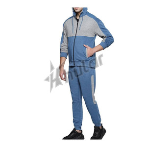 ชุดวิ่งออกกำลังกาย2ชิ้นสำหรับผู้ชายชุดออกกำลังกายแบบซิปเต็มรูปแบบปรับแต่งโลโก้ได้ยอดนิยมสำหรับกีฬาฤดูหนาว - Product Image 4