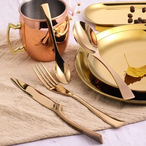 Couverts de mariage en acier inoxydable de luxe Offre Spéciale en cuivre PVD avec service poli miroir ensemble cuillère et fourchette sûr et sain - Product Image 2