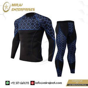 Mid Fitness Thermo MMA Compression costume pour hommes à manches longues course Gym Yoga Rashgard séchage rapide strass vêtements de sport en vrac - Product Image 5