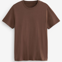 T-shirt à la mode à col rond 100% coton pour hommes, tissu tricoté sérigraphié en soie avec logo OEM et exportation directe en usine de Tirupur