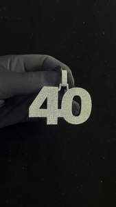 จี้เพชรประดับตัวเลขสั่งทำ คุณภาพส่งออก เงินแท้ 925 พร้อมสร้อยฮิปฮอป สำหรับผู้หญิง แฟชั่นงานปาร์ตี้ - Product Image 4