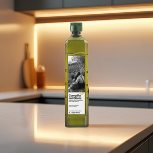 Aceite de Orujo Redondo PET de 1L "Campiña Del Olivar" para Cocinar y Freír Aceite a Base de Plantas - Product Image 3