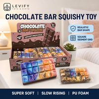 Jouet Squishy Barre de Chocolat à Remontée Lente Anti-Stress, en Mousse PU Souple, pour Apaiser les Mains et Apaiser le Bureau au Quotidien